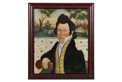 Samuel Jordan (New Hampshire/Massachusetts, 1804-after 1836) Portrait of a Gentleman (Lot 323, Estimate $8,000-$12,000)