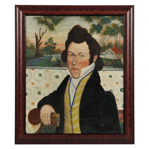 Samuel Jordan (New Hampshire/Massachusetts, 1804-after 1836) Portrait of a Gentleman (Lot 323, Estimate $8,000-$12,000)