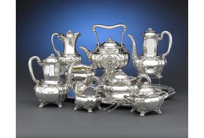 A magnificent 10-piece Chrysanthemum tea service.  Introduced in 1878, Tiffany & Co.'s Chrysanthemum pattern is one of the most magnificent and celebrated sterling silver designs of the 19th century.  