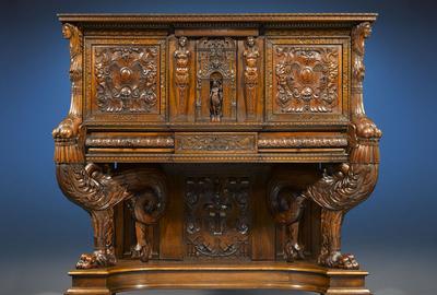 This amazing dressoir, or sideboard, was created over 425 years ago