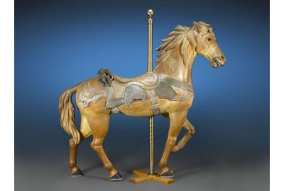 This extremely rare and delightful carousel horse by Philadelphia Toboggan is one of the earliest made by the renowned company