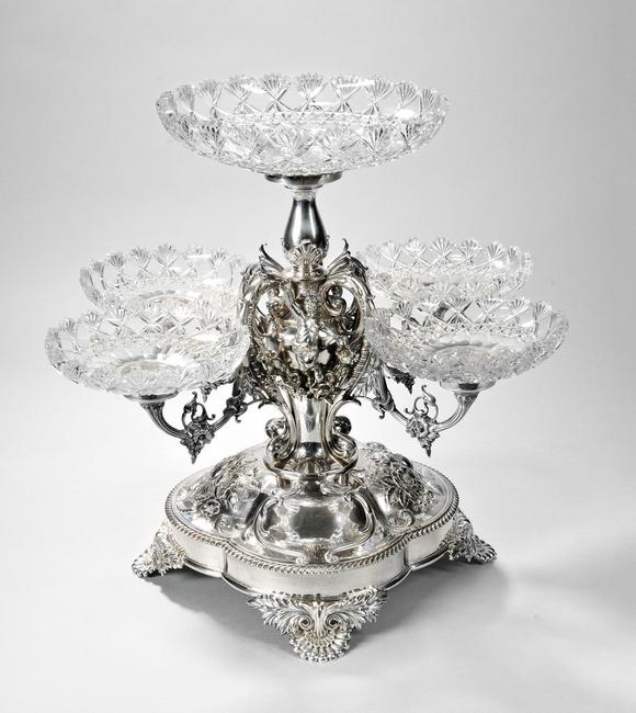 Gorham Sterling Silver Four-arm Epergne, Providence, c.  1890 (Lot 92, Estimate: $8,000-12,000)