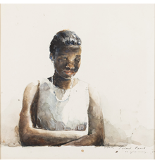 Stephen Scott Young (American, b.  1957-), ‘Island Pearl,’ watercolor study, 12 3/8in square, signed and titled.  Provenance: St.  Augustine, Fla.  Private collection; Barridoff Galleries (2007).  Estimate $10,000-$15,000