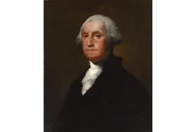 Portrait of George Washington attributed to Gilbert Stuart.  Circa 1815