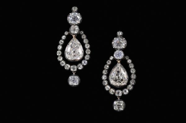 Rare Pair of Georgian Era 21.5 Carat Earrings