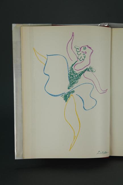 Le Ballet, by Boris Kochno with Maria Luz, Hachette (France), 1954, includes this Pablo Picasso (Spanish, 1881-1973) lithograph, which is seldom present in copies of this book.  Estimate $400-$600