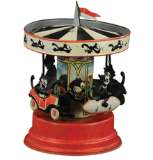 Gunthermann Felix the Cat merry-go-round windup character toy, one of few known examples.  Estimate $10,000-$15,000 