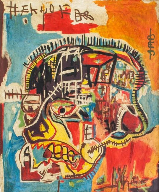 Jean-Michel Basquiat (American, 1960-1988) Mixed Media