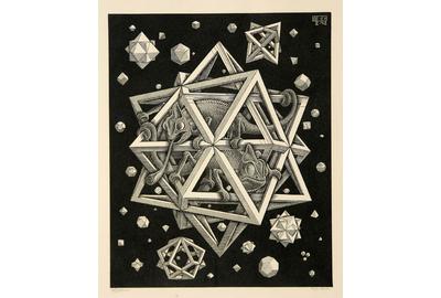 M.C.  Escher (Dutch 1898-1972) Stars (Bool 359) $10,000-$20,000