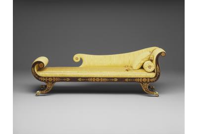 John and/or Hugh Finlay, Grecian Couch, 1810-1840, walnut, cherry; white pine, poplar, cherry