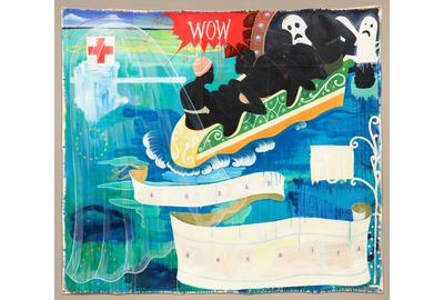 Kerry James Marshall, Great America, 1994 acrylic and collage on canvas 