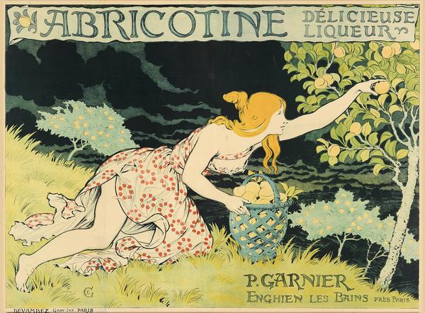 Eugene Grasset, Abricotine, circa 1905.  Estimate $7,000 to $10,000.