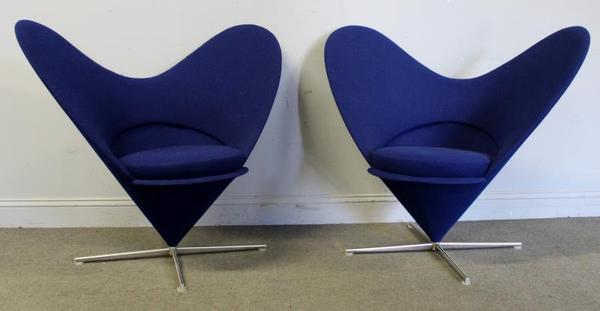 Pair Verner Panton Heart Chairs for Vitra