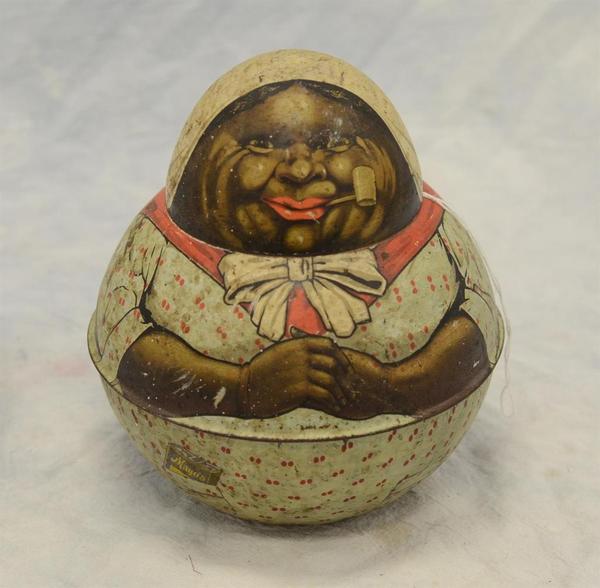 Roly Poly Brownie tin litho tobacco tin, Mammy, Mayo's Cut Plug | Estimate $300-600