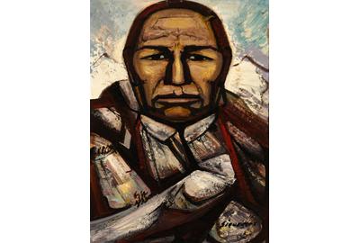 David Alfaro Siqueiros (Mexican 1896-1974), El Trabajador Piedra, pyroxiline on panel $40,000 - $60,000