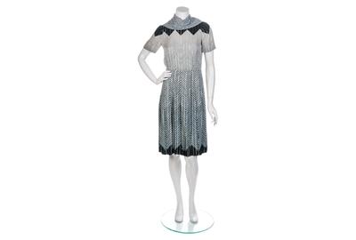 A Valentino Geometric Pleated Dress