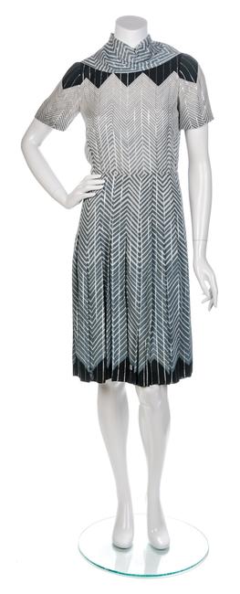 A Valentino Geometric Pleated Dress