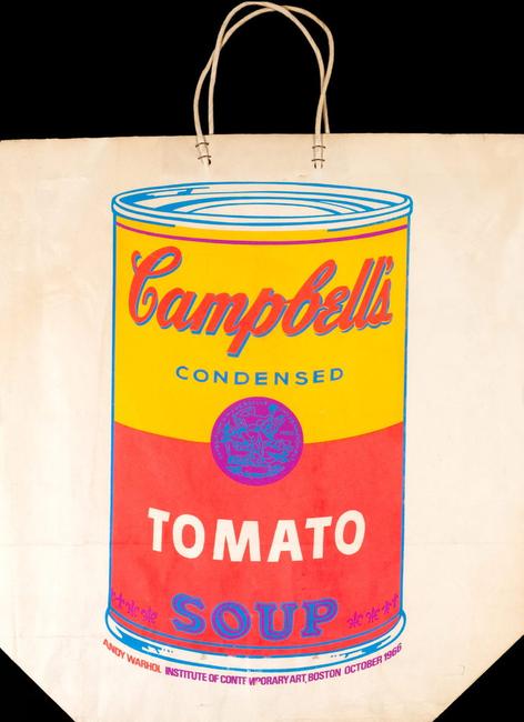 Andy Warhol, Campbell’s Tomato Soup (paper bag), 1966.  Silkscreen, 17 x 19.5 inches