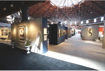 View of the AD20/21 show at The Cyclorama, Boston Center for the Arts with its circular dome and skylight.