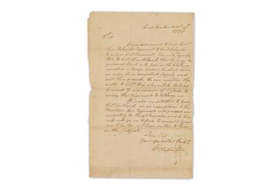 Lot 5: George Washington, Letter Signed, as Commander in Chief, planning the Sullivan Expedition, "Head Quarters," Fredericksburg, Virginia, 1778.  Estimate $25,000 to $35,000.