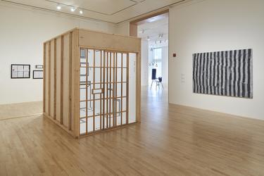 Installation photography of <i>Barring Freedom</i> on view Oct 30, 2020–Apr 25, 2021 at San José Museum of Art.  Photo by J.  Arnold, Impart Photography.