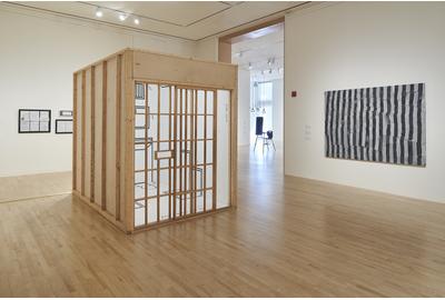 Installation photography of <i>Barring Freedom</i> on view Oct 30, 2020–Apr 25, 2021 at San José Museum of Art.  Photo by J.  Arnold, Impart Photography.