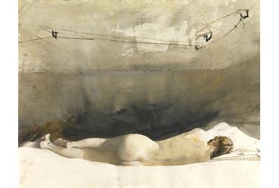 Andrew Wyeth (1917-2009), "Barracoon", 1976, Drybrush on paper, 19 3/4 x 25 1/8 in.  