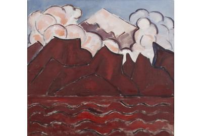 LOT 109 - selling JANUARY 9, 2021.  UNTITLED (POPOCATÉPETL, MEXICO) by Marsden Hartley.  circa 1932-33 Oil on canvas, 28 x 30 inches.