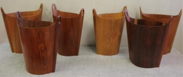 Set of 6 Beautiful P.S.  Heggen Wastepaper Baskets