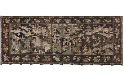 Double-sided Twelve-panel Coromandel Screen, China, Kangxi period (1662-1722) (Lot 523, Estimate$20,000-30,000)