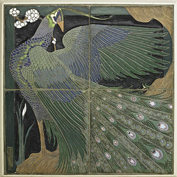 Frederick Hurten Rhead University City Peacock Tile, Sold For: $637,500