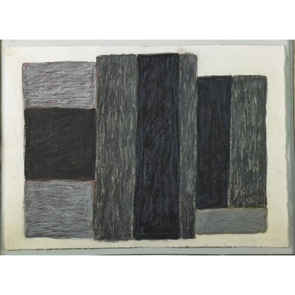 Lot 602, Sean Scully (American/Irish, b.  1945), Untitled, 1985, Oil, pastel and charcoal on paper (framed), $20,000-30,000