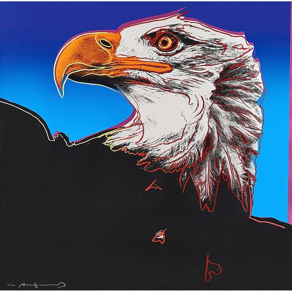 Lot 687: Andy Warhol Bald Eagle from Endangered Species Portfolio $50,000 - 80,000 