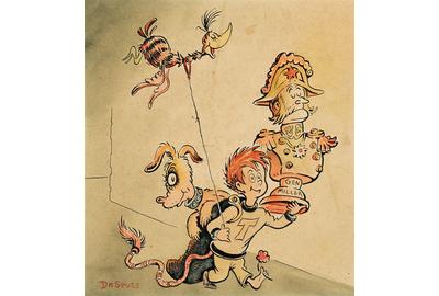 Dr.  Seuss, Tadd and Todd, ink and watercolor, 1950.  Estimate $12,000 to $18,000.