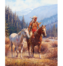 Lot 180, Martin Grelle, A Warrior's Pride, oil on canvas Estimate: $20,000.00 - $40,000.00