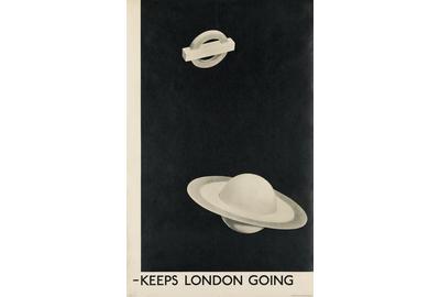 Lot 76: Man Ray, [London Transport] – Keeps London Going, 1938.  Estimate $80,000 to $120,000.