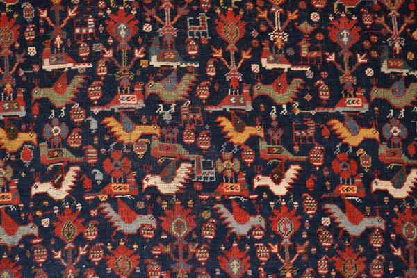 Detail of the Kampseh Carpet from Opie Collection