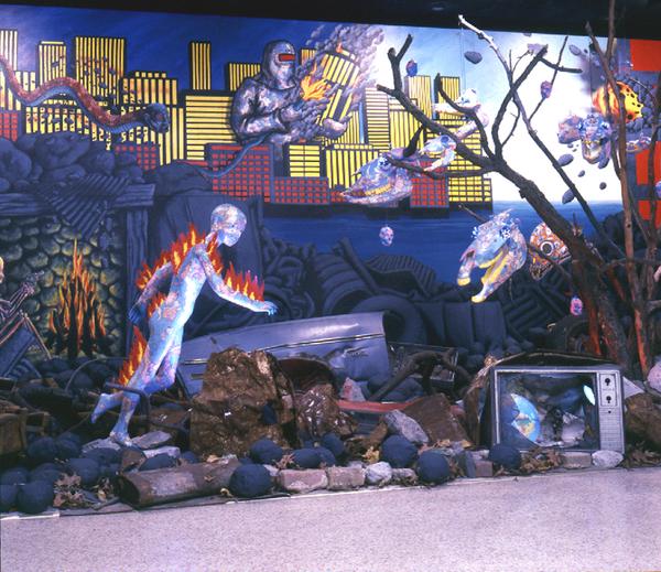 David Wojnarowicz Untitled (Burning Boy Installation), 1985 Photograph by Peter Hujar Courtesy: P.P.O.W/Frieze.  