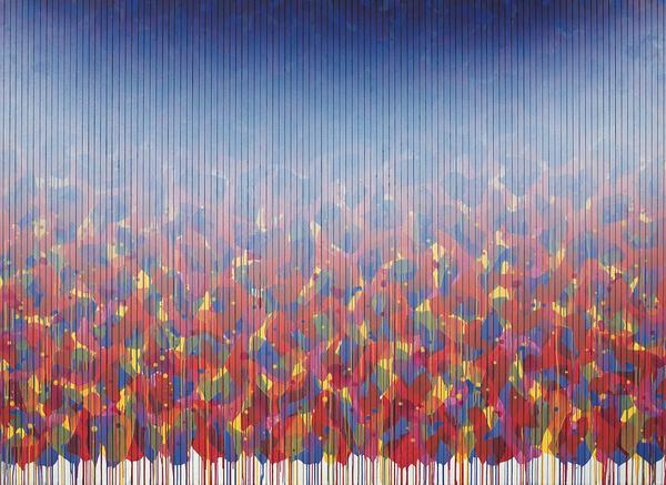 Dong Chul Ha, "Silence 94-22", 1994, acrylic on canvas, 63 x 87 inches.