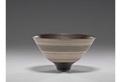 Lucie Rie Bowl with White Stripes