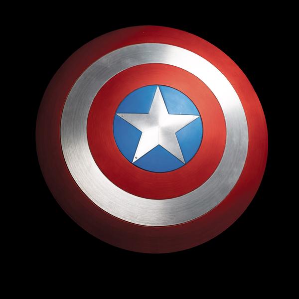 Captain America ‘hero-prop’ shield created by Marvel Studios senior prop master Russell Bobbitt and used by Chris Evans for close-up shots in the 2019 film Avengers: Endgame.  One of the most important Marvel film props ever to come to auction.  Near-pristine condition.  Open estimate with an opening bid of $20,000