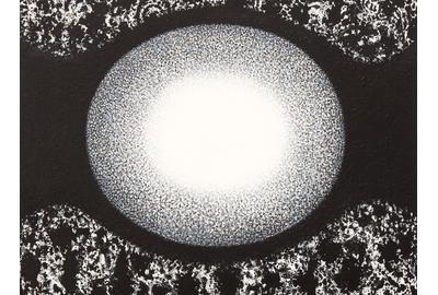 Richard Pousette-Dart (1916–1992), Suspended Light (detail), 1978, acrylic on linen, 72 1/8" x 54 1/8", signed