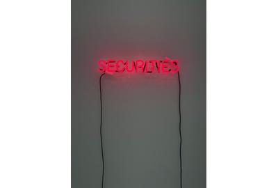 Anne Katrine Senstad, Securities, 2021 Neon, 3 x 23 x 2 in (7.6 x 58.4 x 5.1 cm), Edition of 3