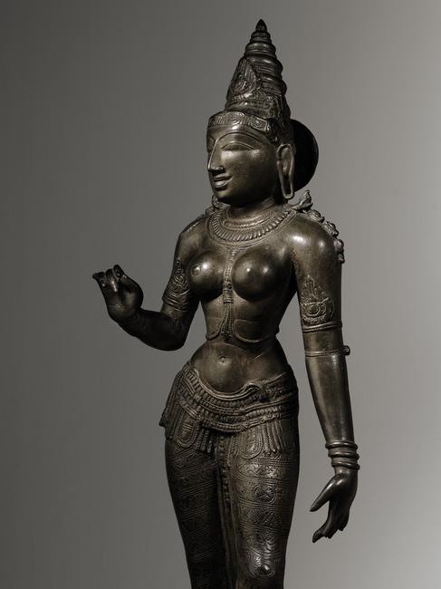 A large and important bronze figure of Parvati South India, Chola period, circa 1100 Estimate: $800,000-1,200,000 