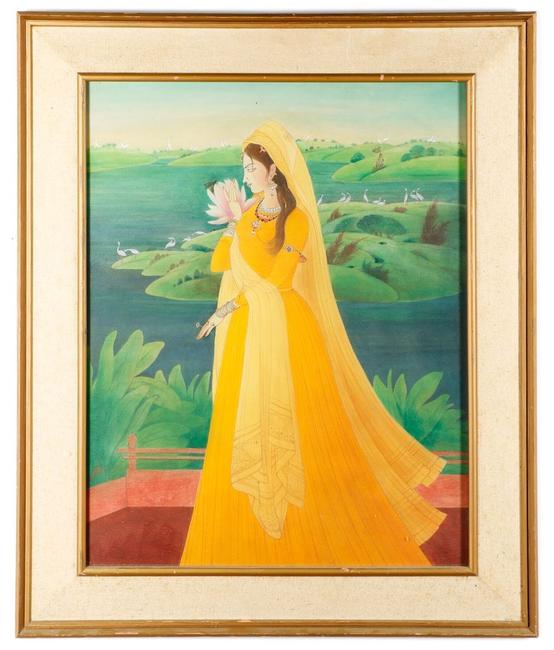 A collection of original artworks by the renowned Pakistani artist Abdur Rahman Chughtai (1897-1975), to include this one shown, will be sold at auction Jan.  2-3 in Atlanta, Ga.