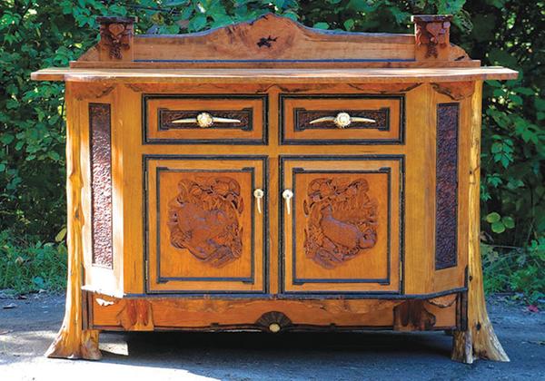 See handcrafted rustic furniture and furnishings like this piece by L.  Post Rustics at the 28th Annual Rustic Furniture Fair on Saturday and Sunday, Sept 12 and 13, at the Adirondack Museum in Blue Mountain Lake, N.Y.