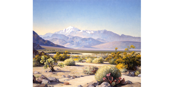 Agnes Pelton, San Gorgonio in Spring, 1932.  Oil on canvas, 24 x 30 in.  The Buck Collection at UCI Institute and Museum of California Art.  