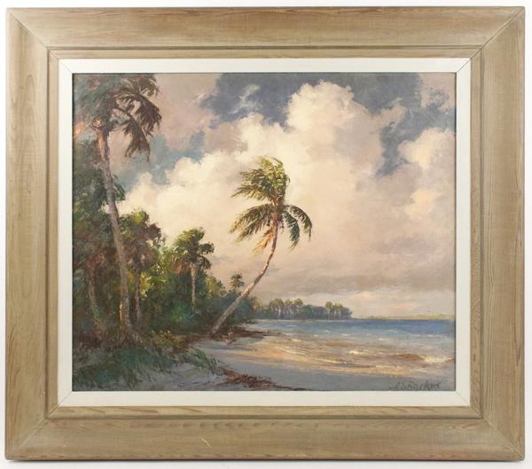 This Florida landscape scene by the legendary Highwayman artist Albert (Beanie) Backus sold for $20,000 at Ahlers & Ogletree's March 21-22 auction.