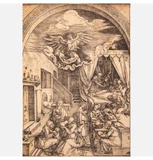 Early 16th century woodcuts and engravings will feature a pair of woodcuts on laid paper by Albrecht Dürer (German, 1471-1528), including The Birth of Mary (circa 1503) (est.  $1,000-$2,000).