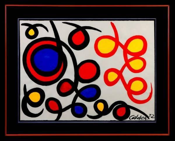 This bold, original gouache painting by Alexander Calder sold for $78,200 at Cottone Auctions' March 29 fine art sale.